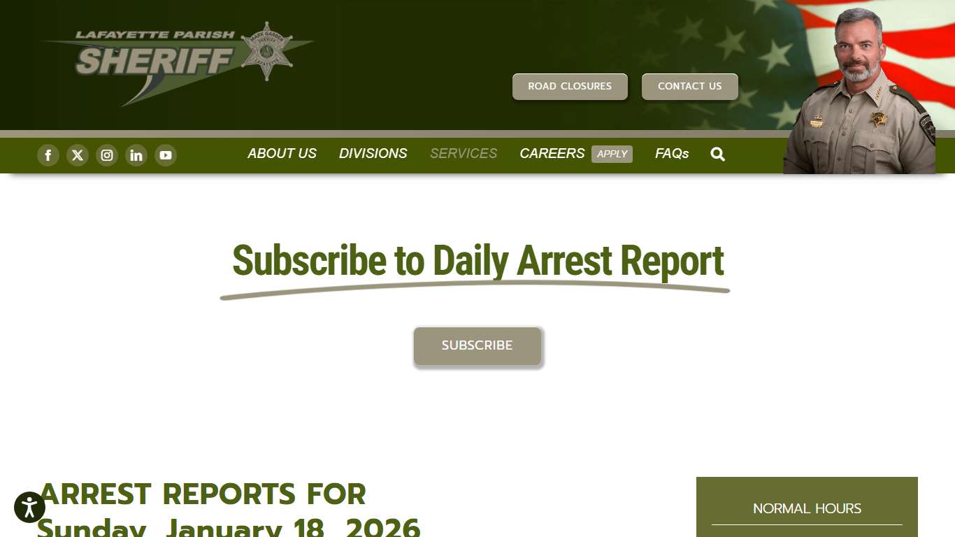 Subscribe to Daily Arrest Report | Lafayette Parish Sheriff's Office