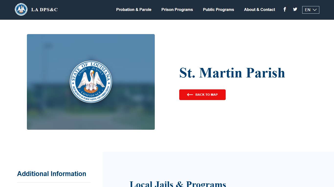 St. Martin Parish - Louisiana Department of Public Safety & Corrections